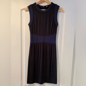 Diane Von Furstenberg Dress Black Blue Size 2 Sleeveless Style Gretchen